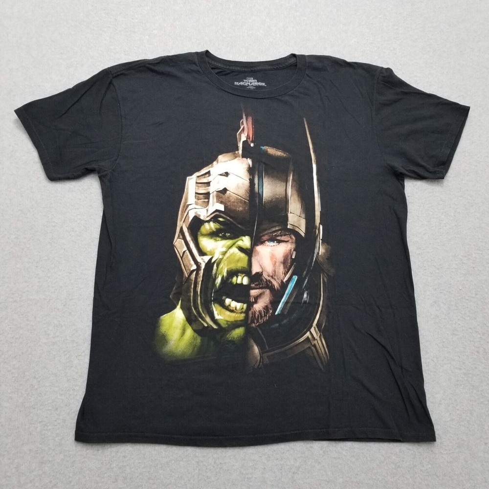 Thor Ragnarok Shirt Mens XL Black Short Sleeve Crew Neck Marvel Cotton